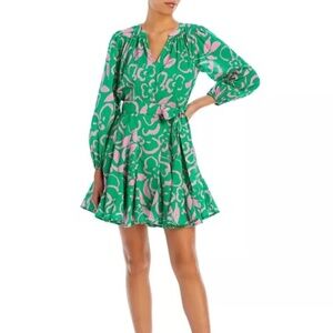 VELVET By Graham & Spencer Sloan Cotton Slub Gauze Mini Dress Marsh